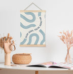 Yomisex Blue Slow Down You're Doing Fine Inspirational Wall Art Poster - Image 3