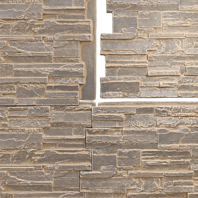 EverStone Cascade Faux Stone Panel, 48 5/8"W x 24 3/4"H x 1 1/4"D, Cannondale - Image 9