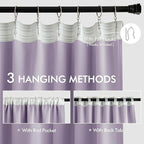 MIULEE Lilac Back Tab Blackout Curtains 108 Inch Long 2 Panels Set - Image 3