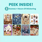 Spooky Village Halloween Stickers for Kids by Cupkin, Toddler Sticker Book, Toys Activity Book, Toddler Travel Essentials, 300+ Halloween Stickers + 8 Sticker Scenes and Coloring Pages