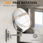 Auxmir 1X/30X Wall Mounted Makeup Mirror, Bathroom Makeup Mirror, Cosmetic - Image 3
