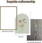 KISSFOX 3 Piece Framed Wall Art Botanical Wall Decor Floral Pictures Wildflower - Image 3