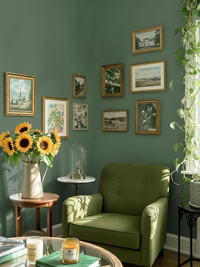 Dimoon 118''x17.7'' Green Peel and Stick Wallpaper Contact Paper Modern Self - Image 6