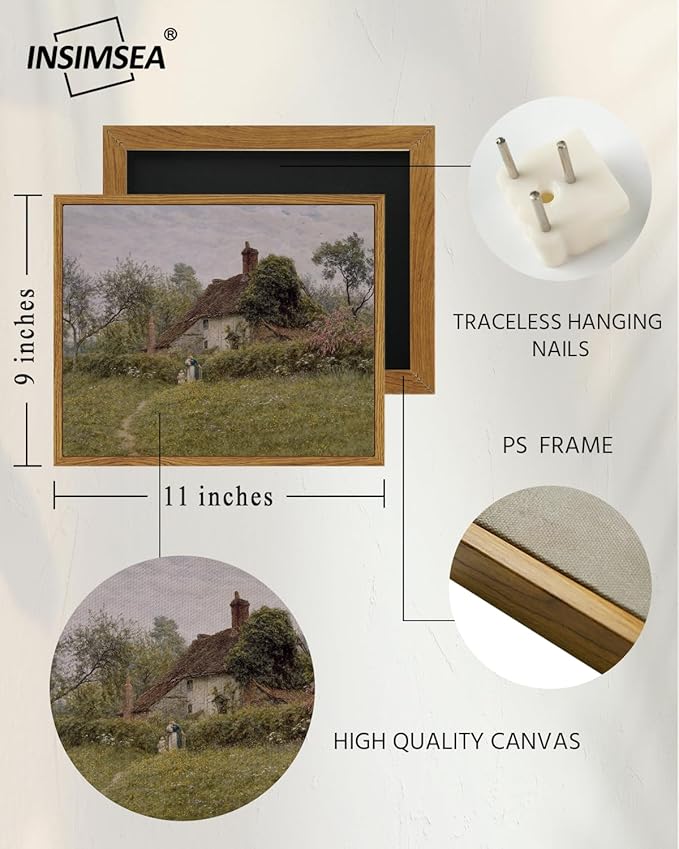 InSimSea Framed Canvas Wall Art Vintage Decor, Landscape Wall Art Prints - Image 5