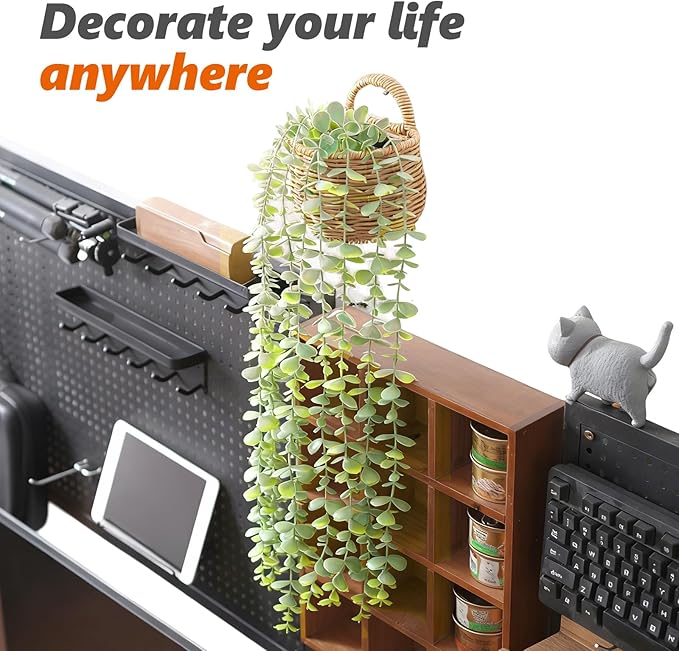 Freyalife 1Pcs Fake Plants Eucalyptus, Artificial Potted Faux Hanging Plants - Image 2