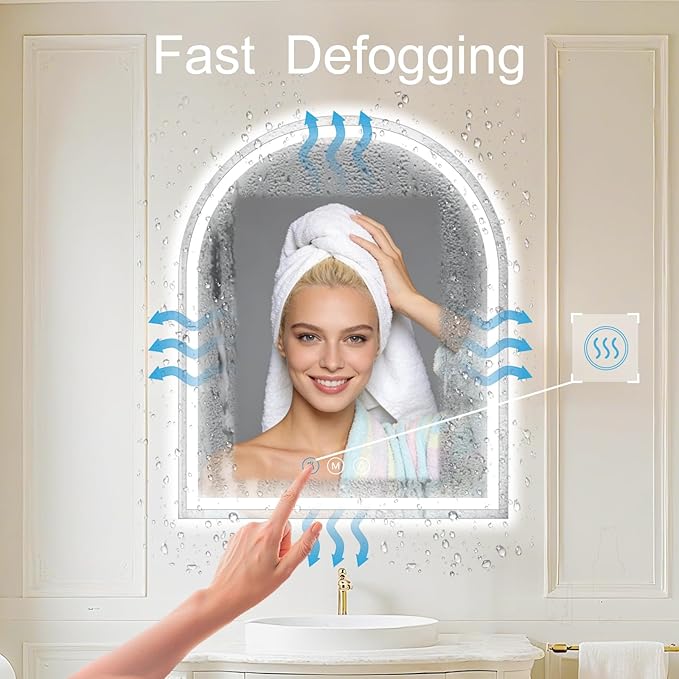 Arched LED Bathroom Mirrors - Image 2