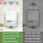 Zarbitta 3-Light Bathroom Light Fixtures, Chrome Bathroom Wall Light - Image 3
