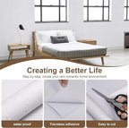 White Wallpaper Grasscloth Peel and Stick Wallpaper 15.7"x 196" Fabric Contact - Image 7