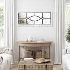 Farmhouse Mirror for Wall Decor: 43.3" x 17.7" Large Rustic Windowpane Mirrors - Image 7