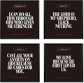 Locomiss Black Christian Wall Art Decor Posters, Minimalist Jesus Scripture by Unknown
