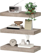 RALGEND Floating Shelves for Wall, 1.5" Thick Wall Shelf Set of 3 - Image 9