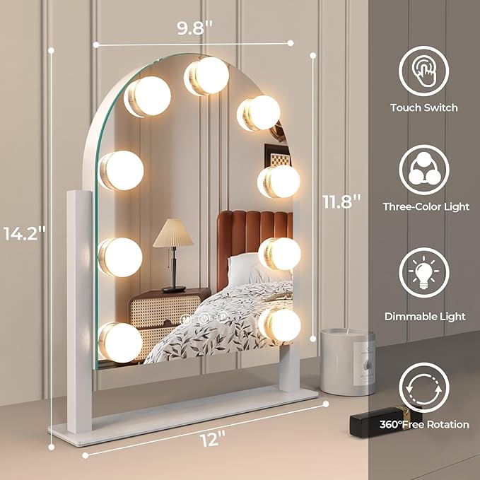 ZL ZELing Makeup Mirror with Lights, Vanity Mirror with Lights, Lighted Makeup - Image 6