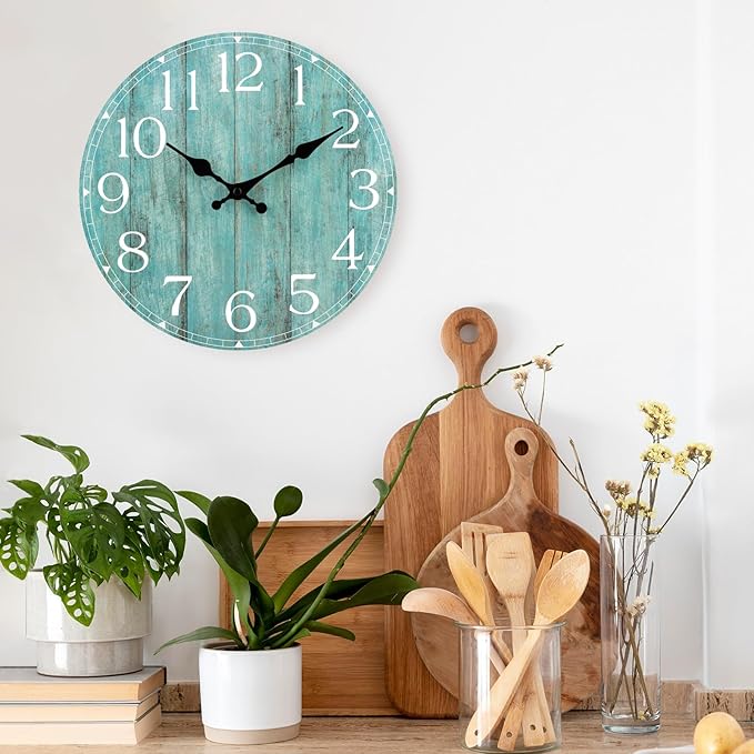 14 Inch Teal Wall Clock - Image 8