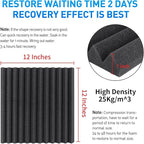 Focusound 120 Pack Acoustic Foam Panels 1" x 12" x 12" Sound Proof Foam Panels - Image 5