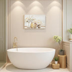 Farmhouse Floral Wall Art for bathroom, Flower Rustic Wood Board Canvas Wall - Image 3