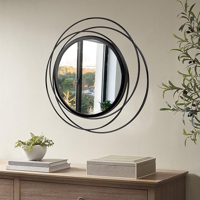 2 Set. Circle Mirrors for Wall Decor for Living Room Bedroom Bathroom Entryway - Image 2