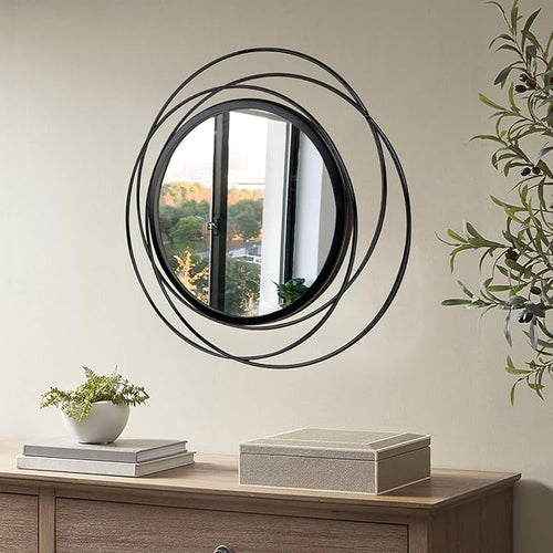 2 Set. Circle Mirrors for Wall Decor for Living Room Bedroom Bathroom Entryway - Image 2
