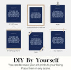 Locomiss Navy Blue Christian Wall Art Decor Posters, Minimalist Jesus Scripture - Image 7