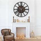 LEIKE Large Wall Clocks, Non Ticking, Battery Operated Big Retro Round Modern - Image 5