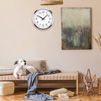 HITO 16" Silent Wall Clock Battery Operated Non Ticking Sweep Movement Glass - Image 6