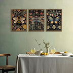 3 Pcs Framed Retro Insect Wall Art Decoration Paintings - Image 3