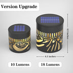 4 Pack Large Solar Fence Lights Metal Solar Powered Outdoor Wall Deck Step - Image 7