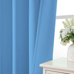 CUCRAF Light Blue Blackout Curtains 96 inch Length 2 Panels Set, Rod Pocket - Image 6