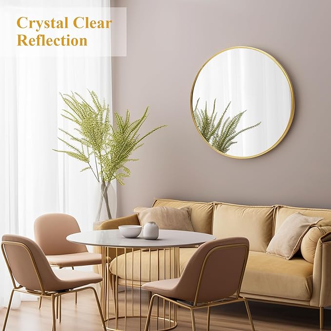 Fabuday Round Gold Mirror for Wall - Image 4