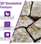 3D Peel and Stick Faux Stone Wall Panels 11.8" x 11.8" 10-Pack, Stone-Look Wall - Image 4