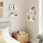 ELYKEN Floating Shelves for Wall, 2-Tier Wall Mounted Storage Shelves for Books - Image 8