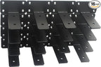 16 Pack - 4 inch Black Hidden L Shelf Bracket Iron Floating Shelf Brackets by MHMYDZ