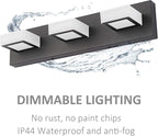 Ralbay 3 Light Dimmable Bathroom Vanity Light LED Modern Matte Black Vanity - Image 7