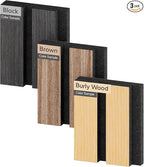 TONOR Wood Veneer Acoustic Panel Color Sample, 3.86''x3.15''x0.74'' Wood Slat by TONOR