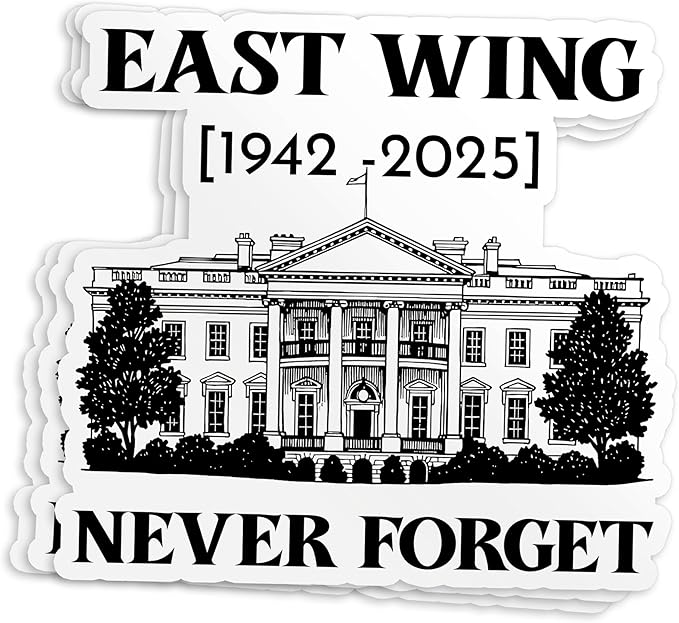 The East Wing Sticker Liberal Democrat Feminist Political America Patriotic Waterproof Die-Cut Vinyl Stickers for Laptop, Tumblers, Water Bottle, Phones, Hardhat, Cars, Cute Aesthetic Decor Gifts