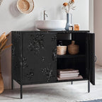 Black Peel and Stick Wallpaper 118inL 17.7inW Black Silk Embossed Floral - Image 8