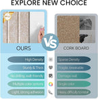 Large Cork Bulletin Board for Wall 48"x36", 12 Pack Felt Slat Wall Panel Tiles - Image 5
