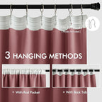 MIULEE Dusty Rose Back Tab Blackout Curtains 63 Inch Length 2 Panels Set - Image 3