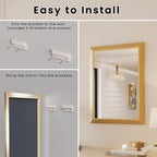 Amorho 28x36 Inch Bathroom Mirror, Wall-Mounted Mirrors Perfect - Image 7