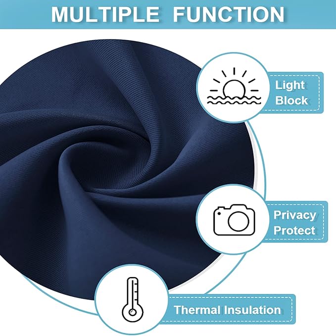 RYB HOME Blackout Curtains Thermal Insulating Privacy Temporary Door Curtains - Image 7