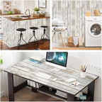 Arthome 17x393'' Gray Rustic Wood Contact Paper Peel and Stick Self-Adhesive - Image 5