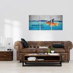 KAWAHONE 3 Panels Modern Framed Inspirational Quote Canvas Wall Art-Mindset is - Image 5