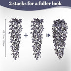 BLEUM CADE Fake Hanging Plants, Faux Deep Purple Vines Hanging Plant - Image 2