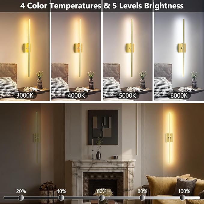 Eneru Battery Operated Wall Sconce Lights - 10000mAh Rechargeable Wireless Wall - Image 8