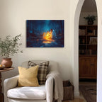 Christian wall art decor for prayer room, Jesus and Lamb canvas Wall decor - Image 5