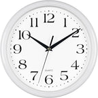 Bernhard Products White Wall Clock Silent Non Ticking 10 Inch Quality Quartz by BernhardProducts