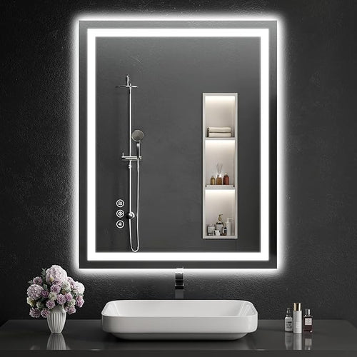 40"x32" LED Bathroom Mirror by WISSMILESHOME