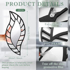 Roowest 2 Pcs Decorative Mirror Wall Decor Leaf Teardrop Mirror Wall Mounted - Image 2
