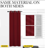 NICETOWN Burgundy Red Blackout Curtains 48 inches Length - Image 5