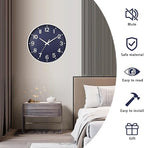 HZDHCLH Wall Clocks Battery Operated, Wall Clock Navy Blue, 8 inch Wall Clock - Image 4