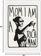Liyark Mom I Am A Rich Man Aesthetic Retro Music Goblet Poster Feminist canvas - Image 8